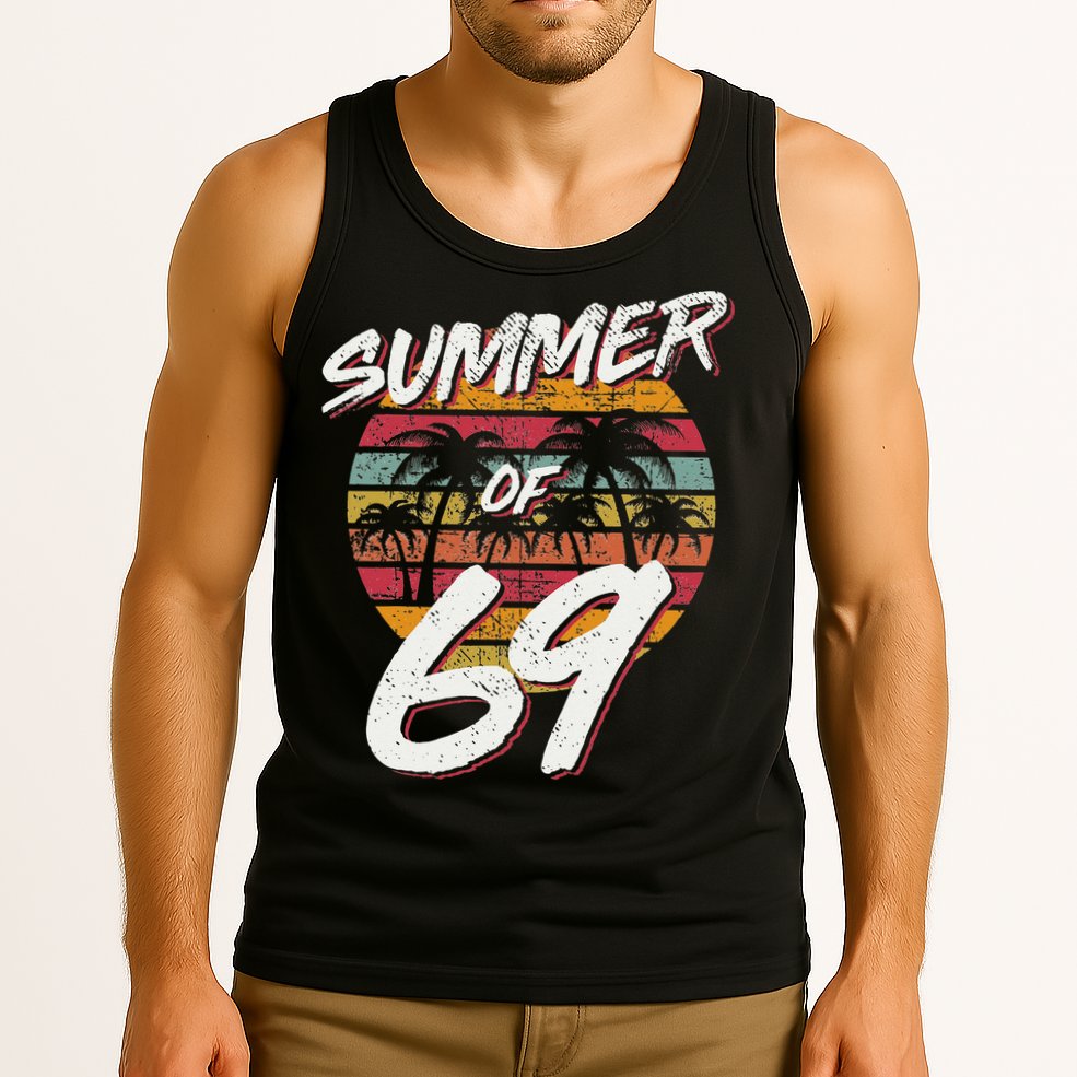 50th Birthday Summer of 69 Gift Mom Daddy Tank Top