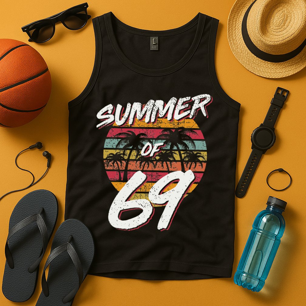 50th Birthday Summer of 69 Gift Mom Daddy Tank Top