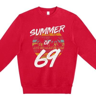 50th Birthday Summer of 69 Gift Mom Daddy Premium Crewneck Sweatshirt