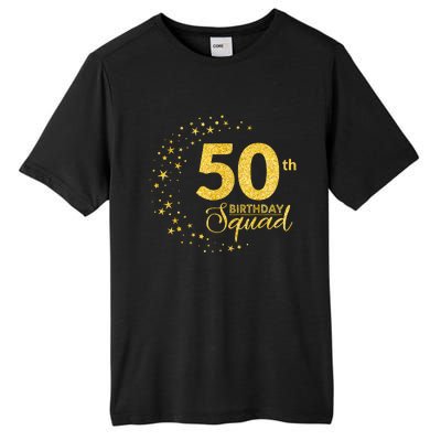 50th Birthday Squad Party 50 Years Old Yellow Gold Birthday Tall Fusion ChromaSoft Performance T-Shirt