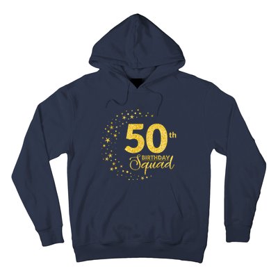 50th Birthday Squad Party 50 Years Old Yellow Gold Birthday Hoodie