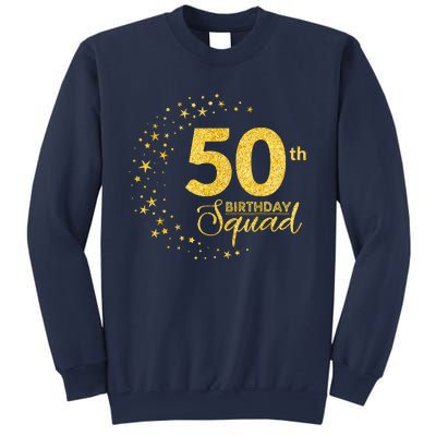 50th Birthday Squad Party 50 Years Old Yellow Gold Birthday Sweatshirt