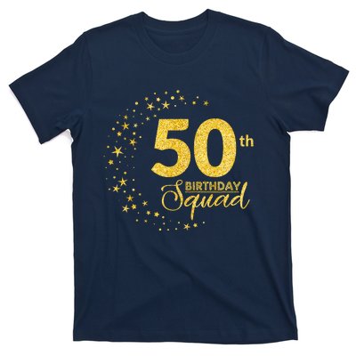 50th Birthday Squad Party 50 Years Old Yellow Gold Birthday T-Shirt