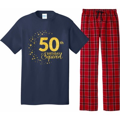 50th Birthday Squad Party 50 Years Old Yellow Gold Birthday Pajama Set