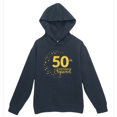 50th Birthday Squad Party 50 Years Old Yellow Gold Birthday Urban Pullover Hoodie