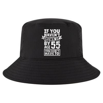 55th Birthday Saying - Hilarious Age 55 Grow Up Fun Gag Gift Cool Comfort Performance Bucket Hat