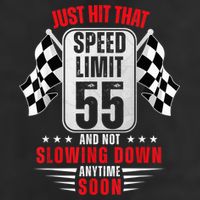 55th Birthday Speed Limit Sign 55 Years Old Funny Racing Adult Drive Performance Visor