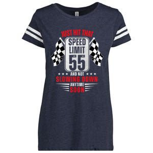 55th Birthday Speed Limit Sign 55 Years Old Funny Racing Enza Ladies Jersey Football T-Shirt