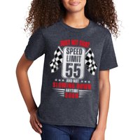 55th Birthday Speed Limit Sign 55 Years Old Funny Racing Kids T-Shirt