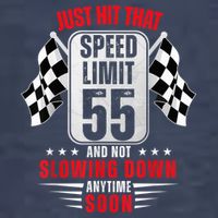 55th Birthday Speed Limit Sign 55 Years Old Funny Racing Kids T-Shirt