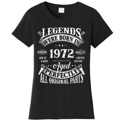 51st Birthday Tee Vintage Legends Born In 1972 51 Years Old Women's T-Shirt