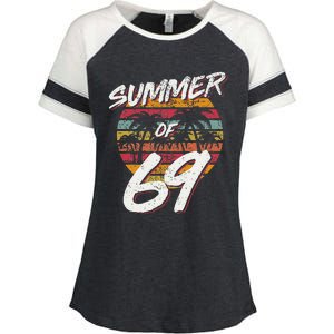 50th Birthday T Summer Of 69 Gift Mom Daddy Enza Ladies Jersey Colorblock Tee