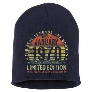 55th Birthday The Real Legends January 1970 55 Years Old Short Acrylic Beanie