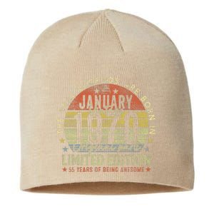 55th Birthday The Real Legends January 1970 55 Years Old Sustainable Beanie