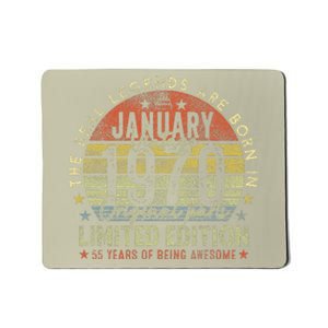 55th Birthday The Real Legends January 1970 55 Years Old Mousepad