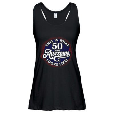 50th Birthday This Is What 50 And Awesome Looks Like 1971 Ladies Essential Flowy Tank