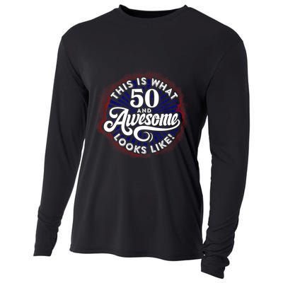50th Birthday This Is What 50 And Awesome Looks Like 1971 Cooling Performance Long Sleeve Crew