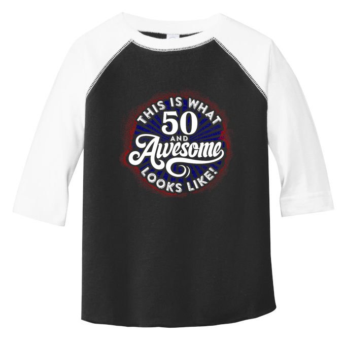 50th Birthday This Is What 50 And Awesome Looks Like 1971 Toddler Fine Jersey T-Shirt