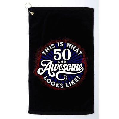 50th Birthday This Is What 50 And Awesome Looks Like 1971 Golf Towel