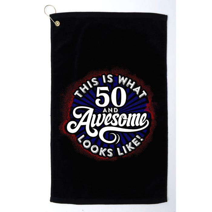 50th Birthday This Is What 50 And Awesome Looks Like 1971 Golf Towel