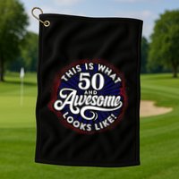 50th Birthday This Is What 50 And Awesome Looks Like 1971 Golf Towel