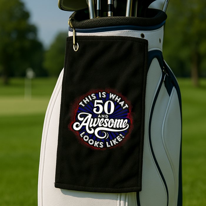 50th Birthday This Is What 50 And Awesome Looks Like 1971 Golf Towel