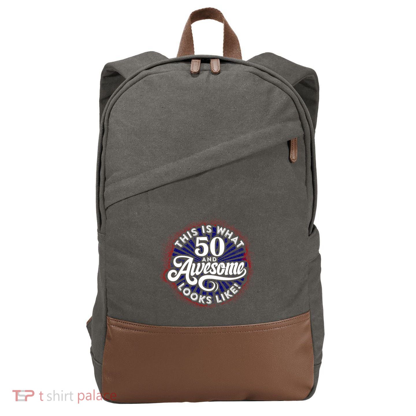 50th Birthday This Is What 50 And Awesome Looks Like 1971 Cotton Canvas Backpack