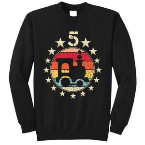 5th Birthday Train Fifth 5 Year Old Birthday Sweatshirt