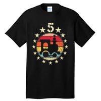 5th Birthday Train Fifth 5 Year Old Birthday Tall T-Shirt