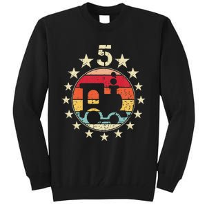 5th Birthday Train Fifth 5 Year Old Birthday Tall Sweatshirt