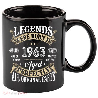 59st Birthday Vintage Legends Born In 1963 11oz C Handle Ceramic Mug