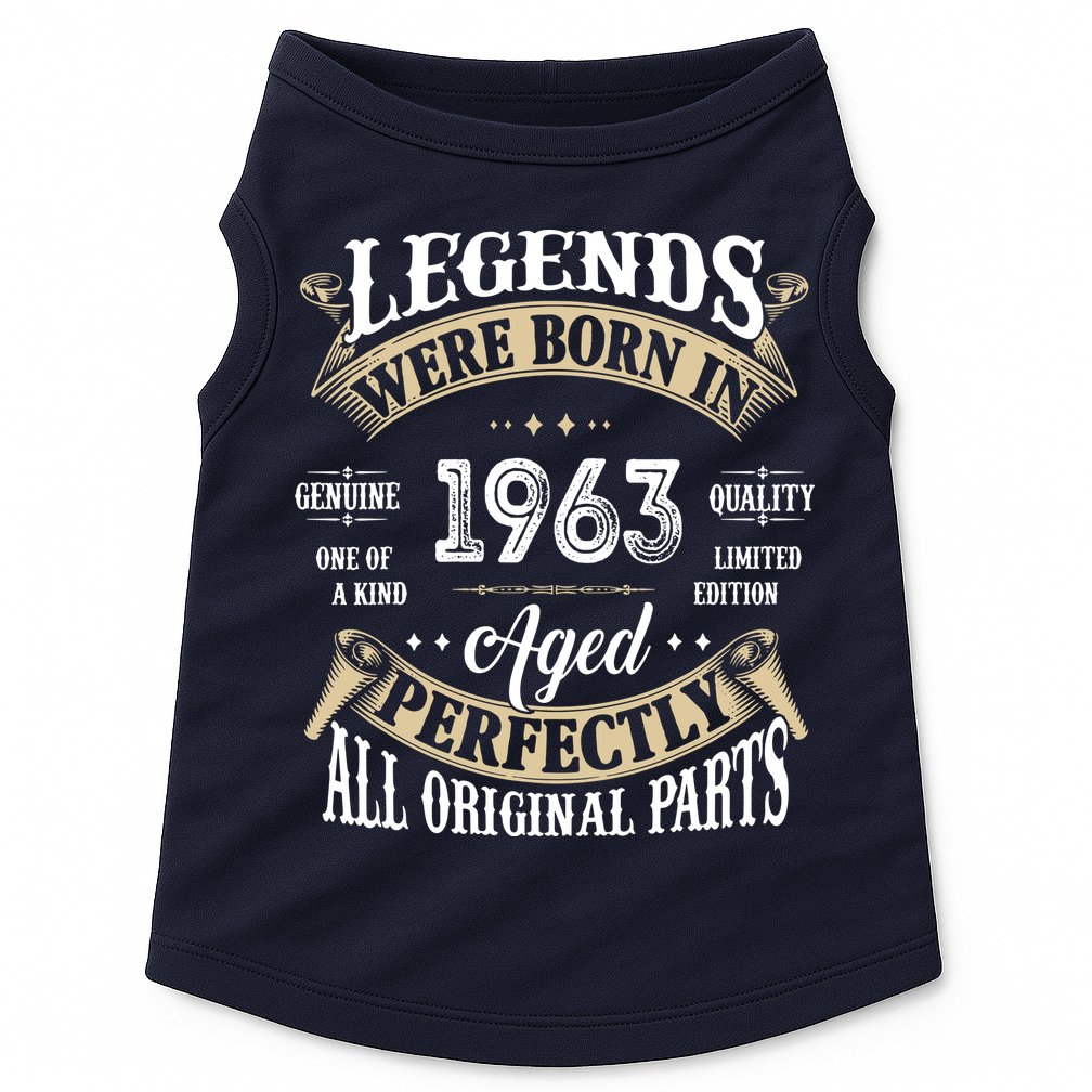 59st Birthday Vintage Legends Born In 1963 Doggie Tank