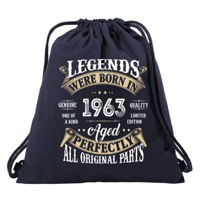59st Birthday Vintage Legends Born In 1963 Drawstring Bag