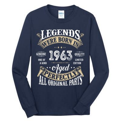 59st Birthday Vintage Legends Born In 1963 Tall Long Sleeve T-Shirt