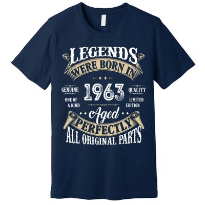 59st Birthday Vintage Legends Born In 1963 Premium T-Shirt