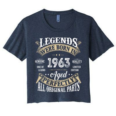 59st Birthday Vintage Legends Born In 1963 Crop Top