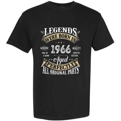 56th Birthday Vintage Legends Born In 1966 Garment-Dyed Heavyweight T-Shirt