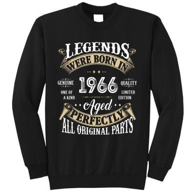 56th Birthday Vintage Legends Born In 1966 Sweatshirt