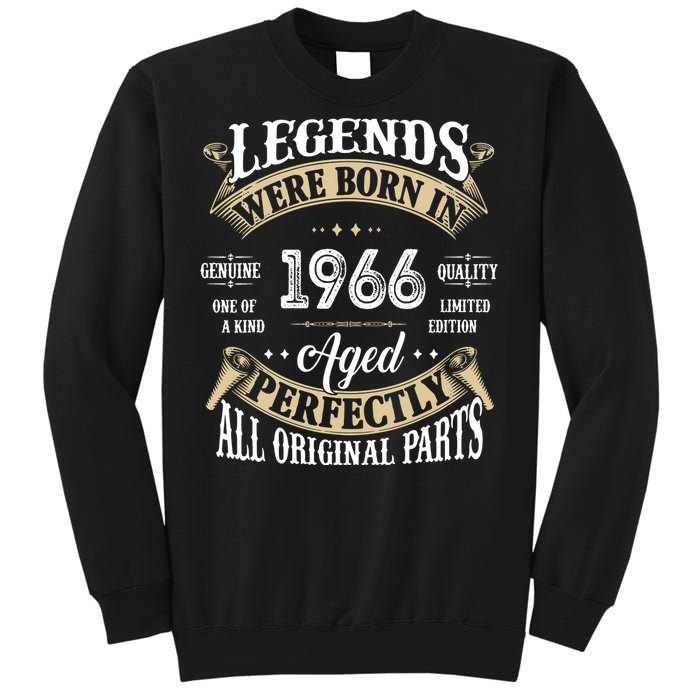 56th Birthday Vintage Legends Born In 1966 Sweatshirt