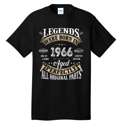 56th Birthday Vintage Legends Born In 1966 Tall T-Shirt