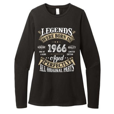 56th Birthday Vintage Legends Born In 1966 Womens CVC Long Sleeve Shirt