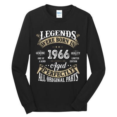 56th Birthday Vintage Legends Born In 1966 Tall Long Sleeve T-Shirt