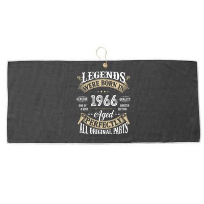 56th Birthday Vintage Legends Born In 1966 Large Microfiber Waffle Golf Towel