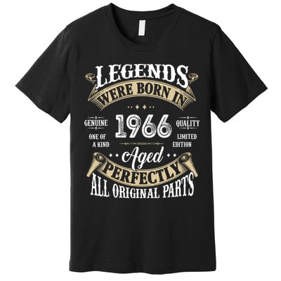 56th Birthday Vintage Legends Born In 1966 Premium T-Shirt