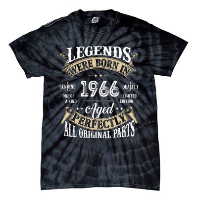 56th Birthday Vintage Legends Born In 1966 Tie-Dye T-Shirt