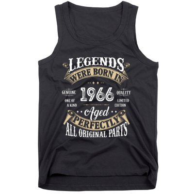 56th Birthday Vintage Legends Born In 1966 Tank Top