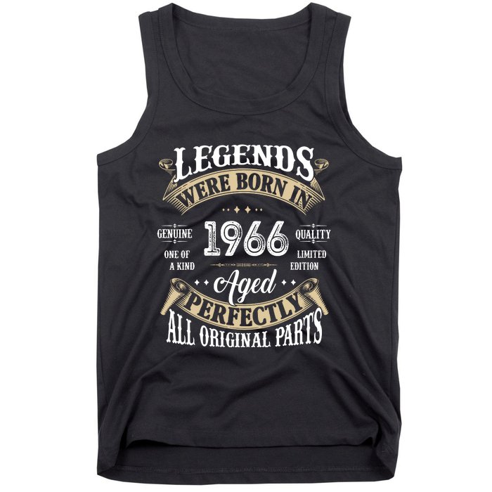 56th Birthday Vintage Legends Born In 1966 Tank Top