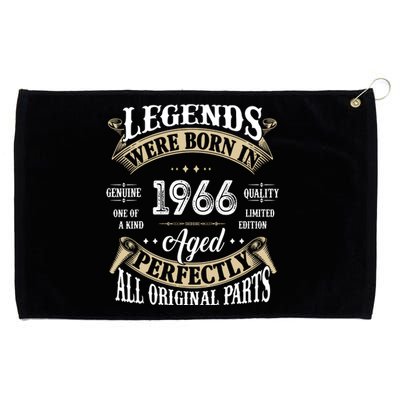 56th Birthday Vintage Legends Born In 1966 Grommeted Golf Towel