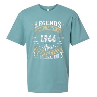 56th Birthday Vintage Legends Born In 1966 Sueded Cloud Jersey T-Shirt