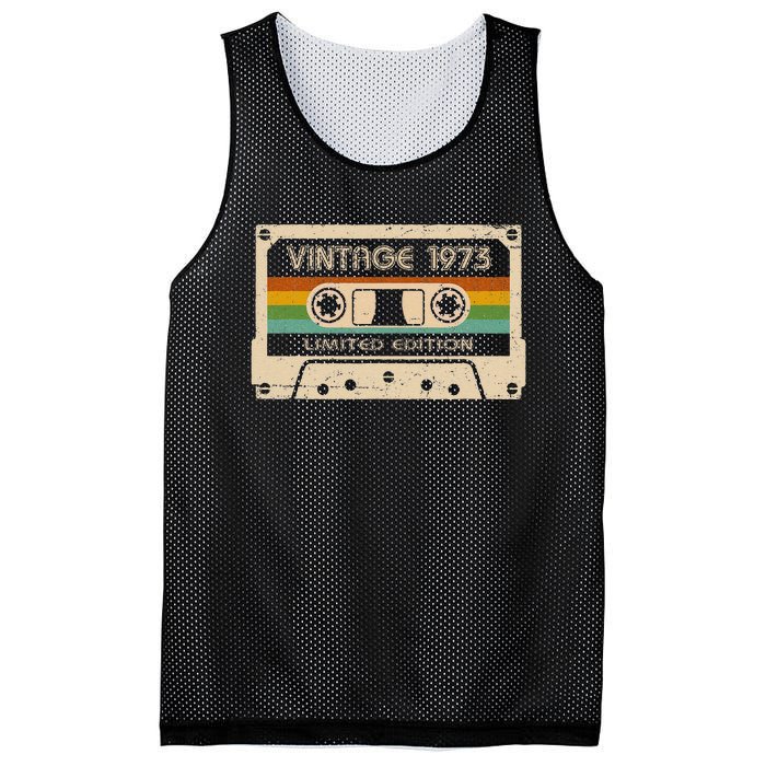 50th Birthday Vintage Legends Born In 1973 50 Years Old Mesh Reversible Basketball Jersey Tank